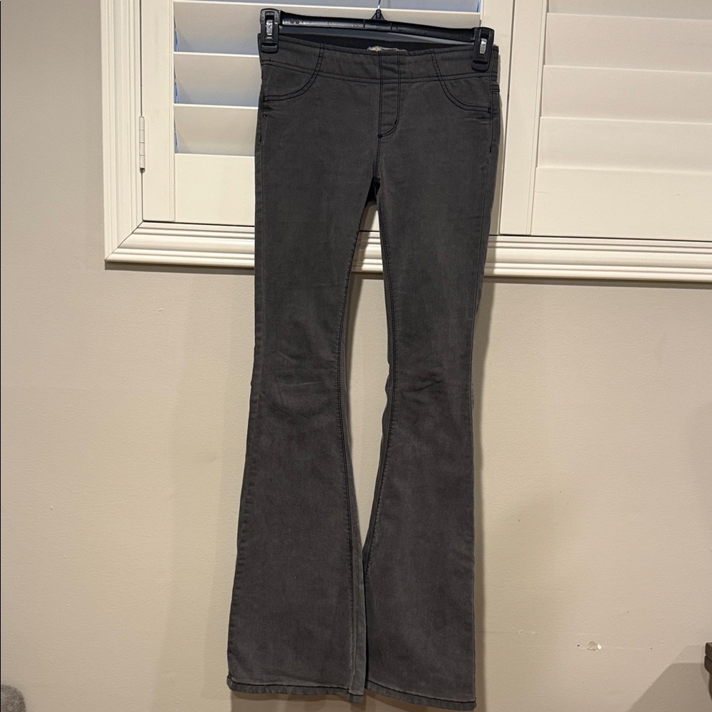 Free People Charcoal Flare Pants